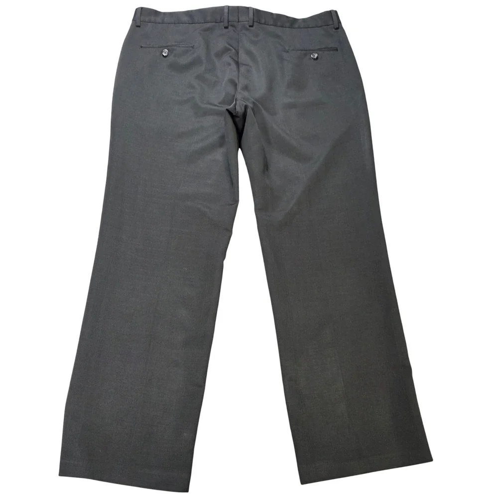 Kenneth Cole Reaction Flat Front Dress Pants Men's Size‎ 42x32 Black